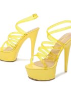 STD Sandale Sexy Galbene Size 41 cu Bretele Subtiri