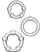STD Set 3 Inele Erectie Rock Rings Transparent