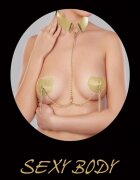 STD Set Acoperitoare Sfarcuri si Choker Sexy Hearties Auriu