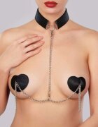 STD Set Acoperitoare Sfarcuri si Choker Sexy Hearties Negru