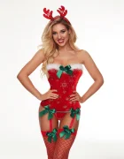 STD Set Lenjerie 4 Piese Santa’s Naughty Babe Rosu S/M