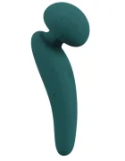 Sweet Smile Stimulator Flexible Wand 10 Moduri Vibratii Silicon USB Verde Inchis 14.2 cm