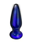 TOY JOY Dop Anal The Shining Buttocks 5 Moduri Vibratii 5 Intensitati Sticla 11 cm Albastru