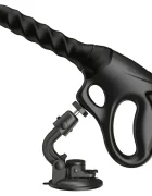 TOY JOY Vibrator Cadence PRO+ Gun cu Ventuza Vibratii Rotatii Impingere Silicon USB Negru