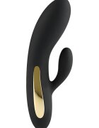 TOY JOY Vibrator Iepuras Splendor 7 Moduri Vibratii Silicon USB Negru 17 cm