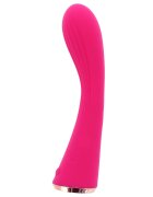TOY JOY Vibrator Rose Silicon Dubla Densitate 9 Moduri Vibratii&3 Intensitati Viteza USB Roz 17.5 cm