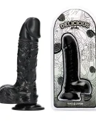 TOYZ4LOVERS Dildo Realist Parfumat Dan Aroma Lemn Dulce PVC Negru 18 cm