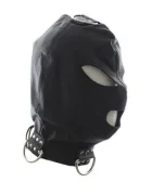 TOYZ4LOVERS Masca Bondage cu Decupaje Ochi Gura si Snur la Spate Negru