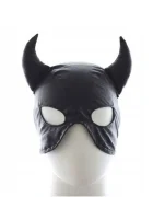 TOYZ4LOVERS Masca Devil cu Snur pentru Reglare Piele Ecologica Negru