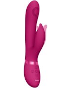 Vive Vibrator Aimi Triple Action Vibrating Pulse-Wave Stimulator Silicon Roz 22.3 cm