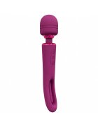 Vive Vibrator Double Wand Kiku G-Spot Flapping 10 Moduri Vibratii Silicon USB Roz 25.2 cm
