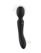 Vive Vibrator Dual Enora Vibratii si Pulsatii Silicon USB Magnetic Negru 22 cm