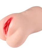 XISE Masturbator Dublu Eden 10 Moduri Vibratii Material Superskin USB Magnetic Natural 0.9 kg 18 cm