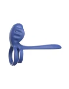 XOCOON Inel de Penis Couples Slimline Vibrator 9 Moduri Vibratii Silicon USB Albastru