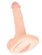 YOU2TOYS Jucarie 3 in 1 Prelungitor Penis Dildo Masturbator TPE Natural 31 cm