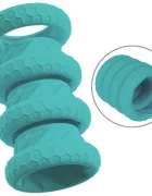 YOU2TOYS Set 4 Inele pentru Penis si Testicule Silicon Lichid Verde