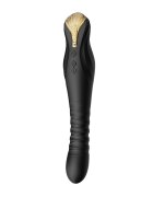 ZALO Vibrator King Thruster Bluetooth App Control Silicon Lichid Negru