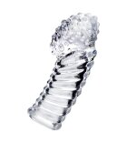 A-toys Manșon pentru deget Dale texturat cu striații pentru stimularea punctului G din TPE transparent 8.5 cm