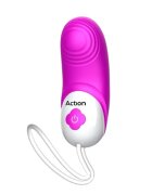 ACTION Stimulator DOUBLE No. Thirteen pentru clitoris și punctul G 10 funcții de pulsație 10 funcții de vibrație roz cu alb
