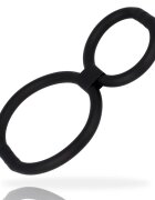 ADDICTED TOYS Inel pentru penis - Ajustable Ring dublu pentru imbunatatirea performantelor sexuale din silicon negru