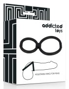ADDICTED TOYS Inel pentru penis - Ajustable Ring dublu pentru imbunatatirea performantelor sexuale din silicon negru
