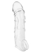 ADDICTED TOYS Manșon pentru penis Extend Your Penis Length M pentru extensie și îngroșare design realist 18 cm transparent