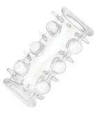 ADDICTED TOYS Manșon pentru penis Rings Set For Penis pentru îngroșare și stimulare textură cu bile și puncte lungime 7.2 cm transparent
