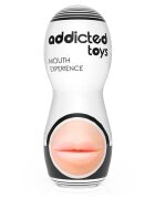 ADDICTED TOYS Masturbator manual Mouth Experience pentru simulare realistă sex oral material TPE alb