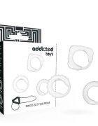 ADDICTED TOYS Set 3 inele de penis pentru erecții puternice și întârziere ejaculare