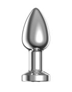 AFTERDARK Vibrator anal Dimpor Vibrating Plug 10 funcții de vibrație lungime 10.2 cm diametru 4.1 cm (mărime L) argintiu