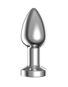 AFTERDARK Vibrator anal Dimpor Vibrating Plug 10 funcții de vibrație lungime 7.6 cm diametru 2.8 cm (mărime S) argintiu