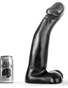 All Black Dildo - Realistic pentru penetrare tip fisting negru 29 cm