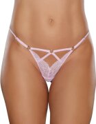 ALLURE Chilot tanga sexy Do not Disturb - Lace Thong design cu dantelă și bretele subțiri culoarea roz mărime universală