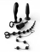 ANAL FANTASY ELITE Kit 5 jucării anale Beginner Fantasy Kit cu plug anal stimulator prostată bile progresive rozariu și sondă anală culoare negru