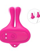 ARMONY Cleme pentru sfârcuri Rabbit Shape 9 funcții de vibrație din silicon medical rezistent la apă roz