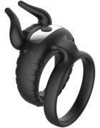 ARMONY Inel vibrator pentru penis Bull’s Passion 10 functii de vibratie rezistent la apa negru