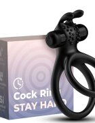 ARMONY Inel vibrator pentru penis - TRAVELER DOUBLE VIBRATOR RING pentru imbunatatirea performantelor sexuale si stimularea clitorisului din silicon negru