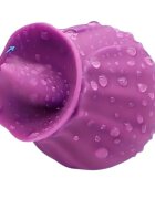 ARMONY Stimulator clitoris HAPPY MEETING - Rose with Tongue cu funcție de simulare sex oral 10 funcții de vibrație în formă de trandafir culoarea mov