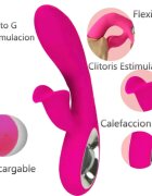 ARMONY Vibrator rabbit Daro pentru stimulare clitoris și punctul G 36 funcții de vibrație rezistent la apă roz