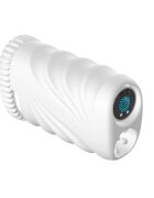 B-SERIES Masturbator MONROE Bullet Vibrating Masturbating Stroker cu 2 orificii vibrator bullet inclus 9 funcții de vibrație alb