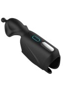 B-SERIES Masturbator Penis Stimulator cu funcție de încălzire 10 funcții de vibrație rezistent la apă negru (807665)