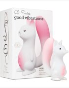 B-SERIES Stimulator clitoris Squirrel Smart Tail în formă de veveriță control prin aplicație 7 funcții de vibrație 7 tipuri de aspirație încălzire alb