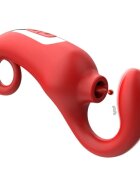 B-SERIES Vibrator BSeries - Merfi pentru stimularea interna si clitoridiana 10 fuctii de vibratie 17.8 cm rosu