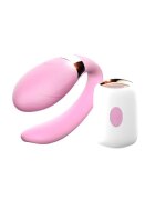 B-SERIES Vibrator V-Vibe pentru stimularea clitorisului și punctului G 7 funcții de vibrații control prin telecomandă roz
