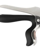 Bad Kitty Vibrator Vibrating Speculum în formă de specul cu lumină LED 10 funcții de vibrație lungime 13.7 cm negru