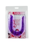Baile Dildo dublu Double Dong pentru penetrare dublă din material flexibil lungime 29 cm mov transparent