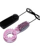 Baile Inel vibrator pentru penis Couples Collection control prin telecomandă cu fir diametru 2 cm roz transparent