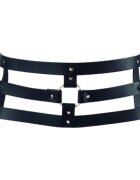 Bijoux Indiscrets Curea 2 în 1 Maze Belt curea pentru talie sau cătușe BDSM din piele ecologică negru mărime universală