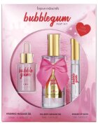 Bijoux Indiscrets Set cadou erotic Bubblegum Play Kit cu ulei de masaj și luciu de buze pentru sex oral