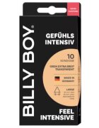 BILLY BOY Prezervative Feel Intensive din latex natural lubrifiate și rezistente diametru 55-62 mm culoare transparent 10 buc